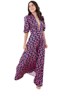The Purple Bubble Sleeve Midi Dress