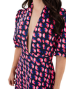 The Purple Bubble Sleeve Midi Dress