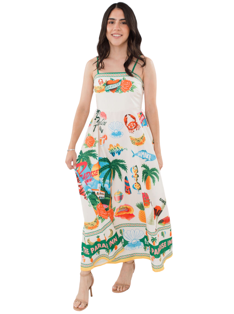 The Paradise Inn Sleeveless Dress