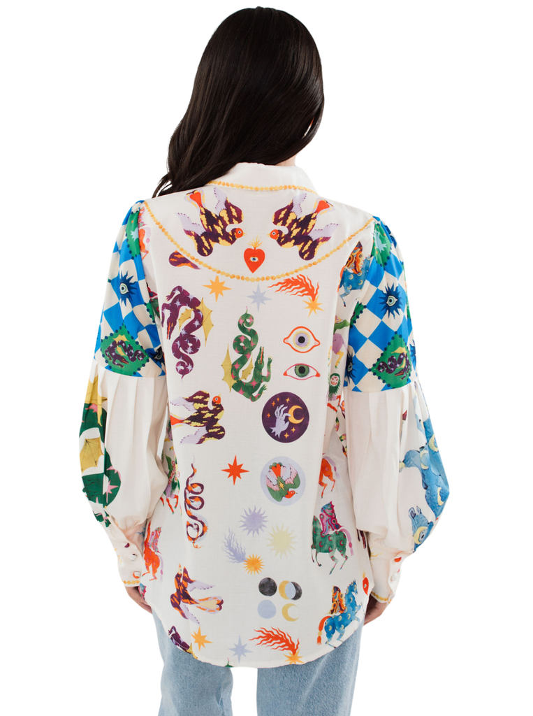 The Mystic Bubble Sleeve Blouse 