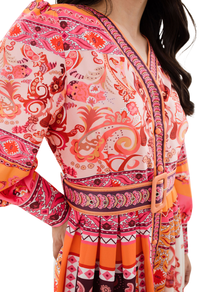 The Red Mini Floral Dress