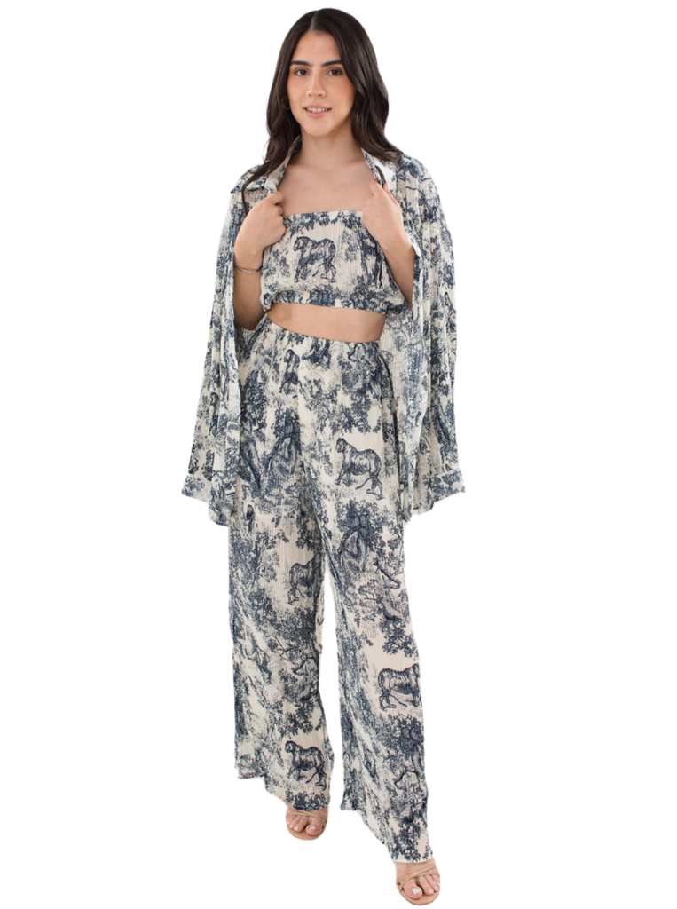 The Three Pieces Pleated Set